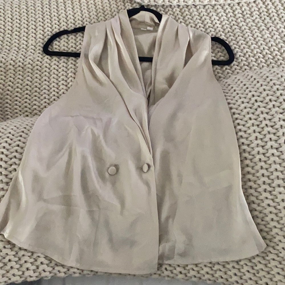 Ivory sleeveless blouse